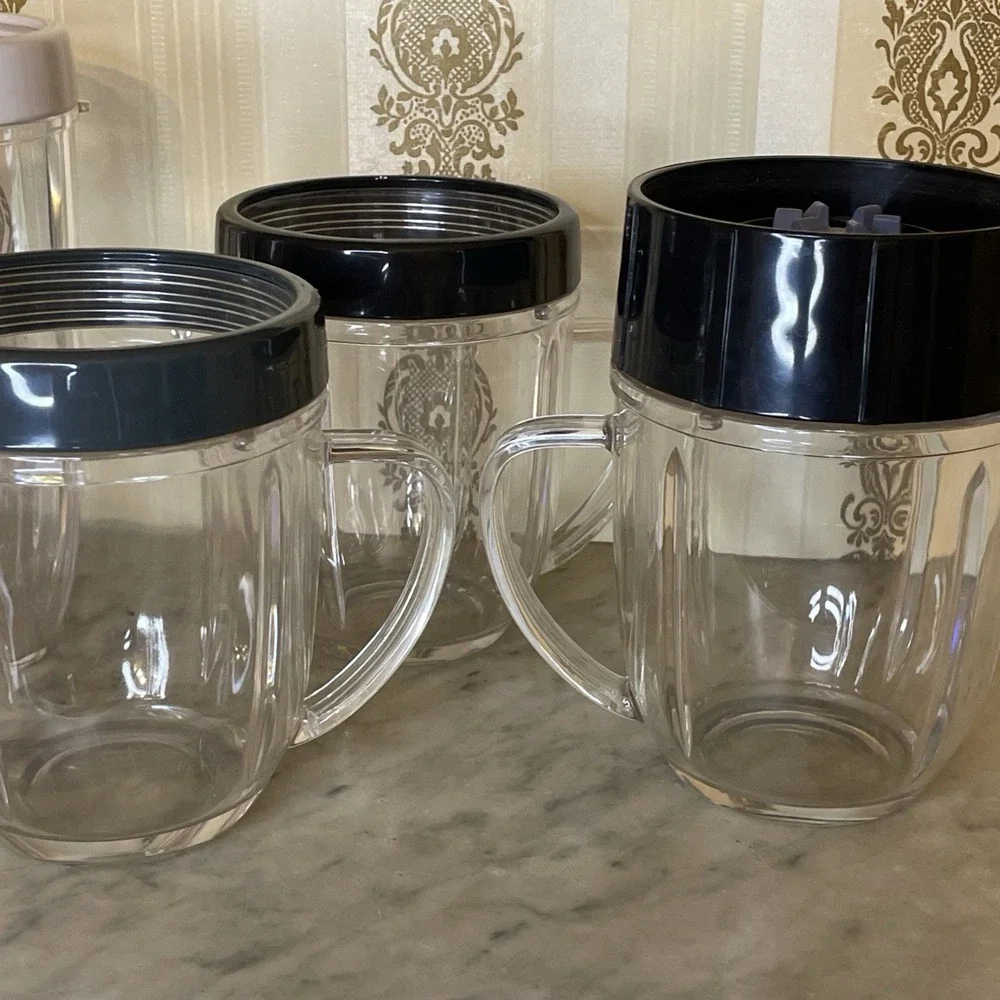 Magic Bullet Blending Handle Container Lid Assembly Lock Blade Green White Black